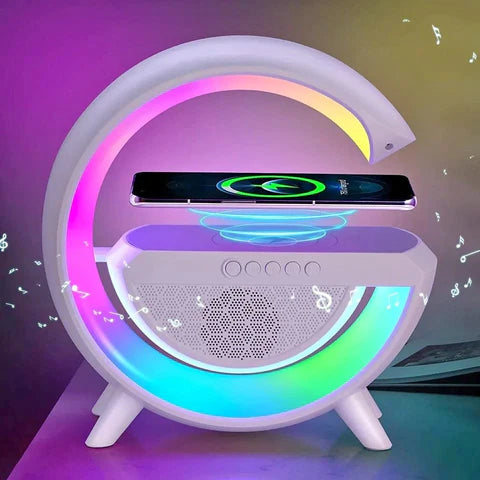 Lampara de Noche Inteligente Luz LED RGB Parlante Bluetooth