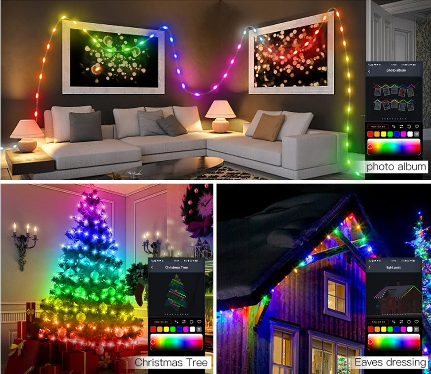 Luces de Navidad RGB Bluetooth 10 MTS