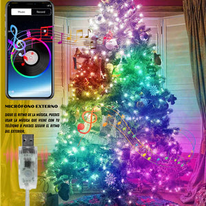 Luces de Navidad RGB Bluetooth 10 MTS